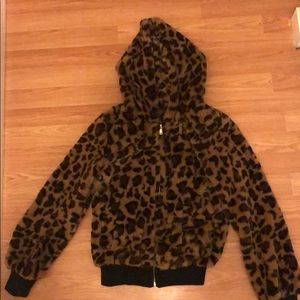 Super soft cheetah/ leopard hoodie jacket